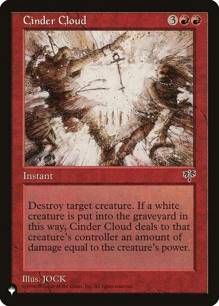 Cinder Cloud, Magic card PLST MIR-165 — The List set