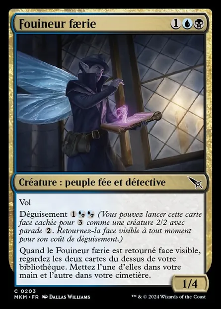 Fouineur faerie, carte Magic MKM 203 — extension Murders at Karlov Manor