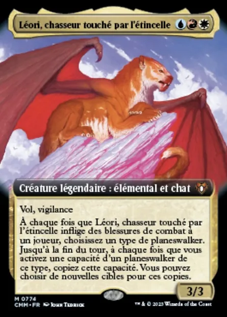 Léori, chasseur touché par l'étincelle, carte Magic CMM 774 — extension Commander Masters