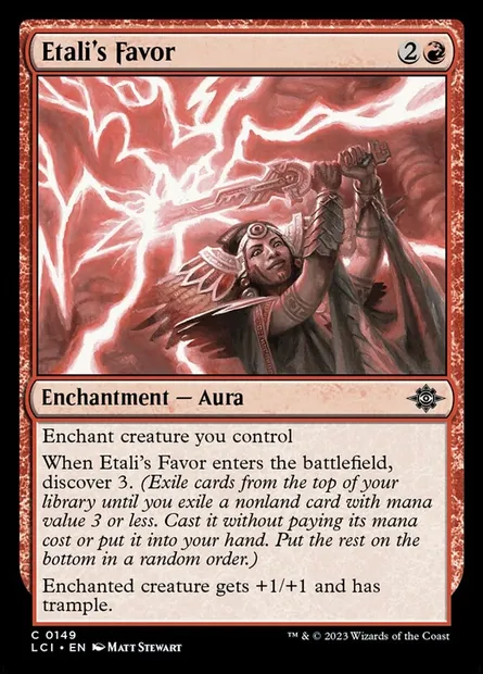 Etali's Favor, Magic card LCI 149 — The Lost Caverns of Ixalan set