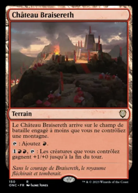 Château Braisereth, carte Magic ONC 150 — extension Phyrexia: All Will Be One Commander