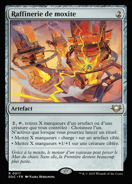 Raffinerie de moxite, carte Magic EOC 17 — extension Edge of Eternities Commander