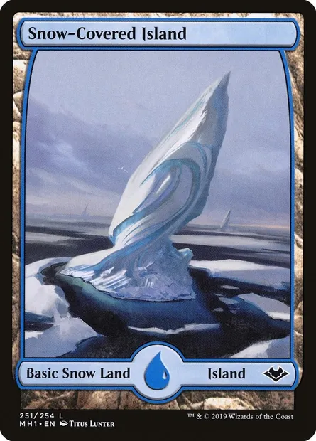 Snow-Covered Island, Magic card MH1 251 — Modern Horizons set