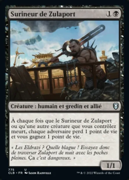 Surineur de Zulaport, carte Magic CLB 775 — extension Commander Légendes : la bataille de la Porte de Baldur