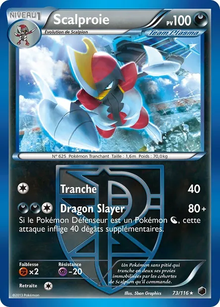 Scalproie, carte Pokémon PLF 73 — extension Glaciation Plasma