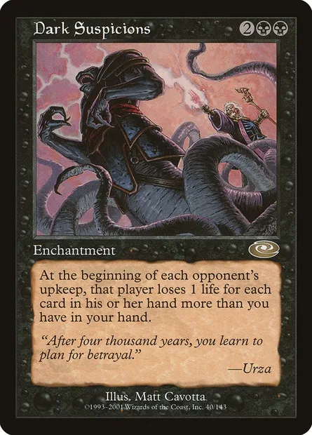Dark Suspicions, Magic card PLS 40 — Planeshift set