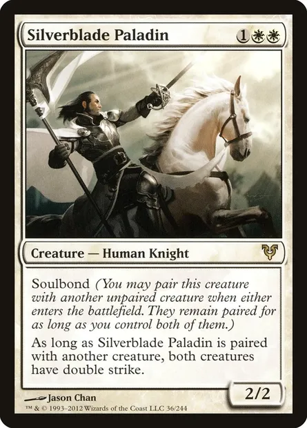 Silverblade Paladin, Magic card AVR 36 — Avacyn Restored set