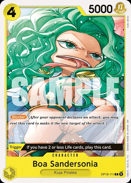 Boa Sandersonia, One Piece card OP16-111 — THE TIME OF BATTLE set