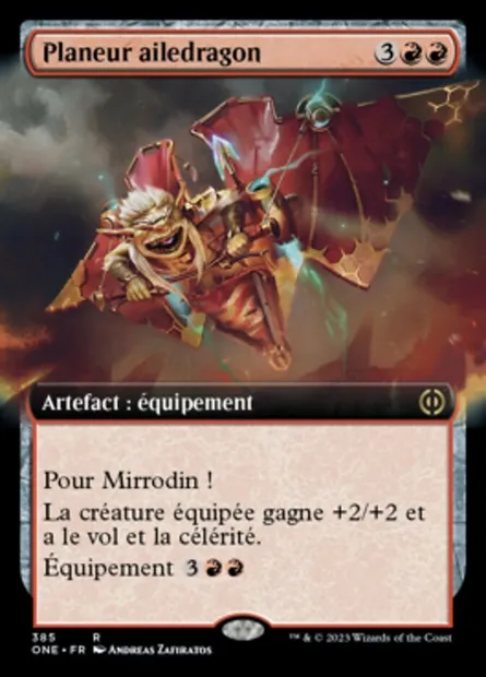 Planeur ailedragon, carte Magic ONE 385 — extension Tous Phyrexians
