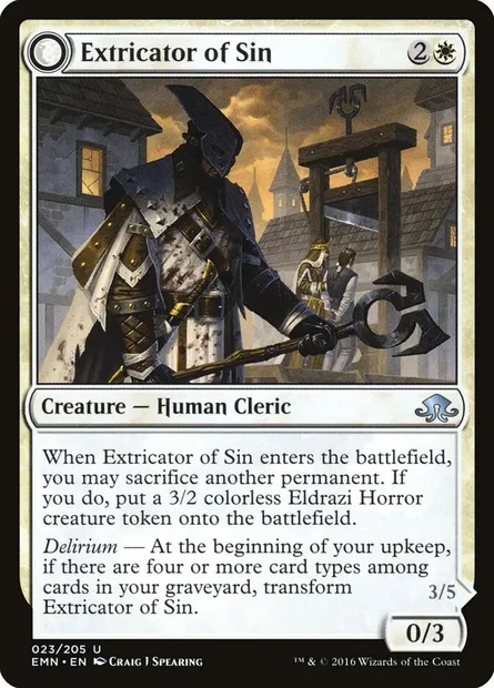 Extricator of Sin // Extricator of Flesh, Magic card EMN 23 — Eldritch Moon set