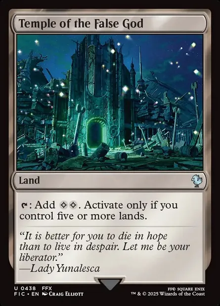 Temple of the False God, Magic card FIC 438 — Final Fantasy Commander set