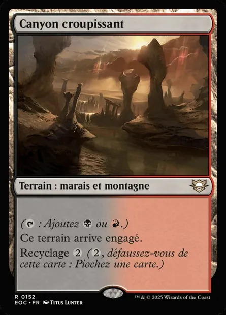 Canyon croupissant, carte Magic EOC 152 — extension Edge of Eternities Commander