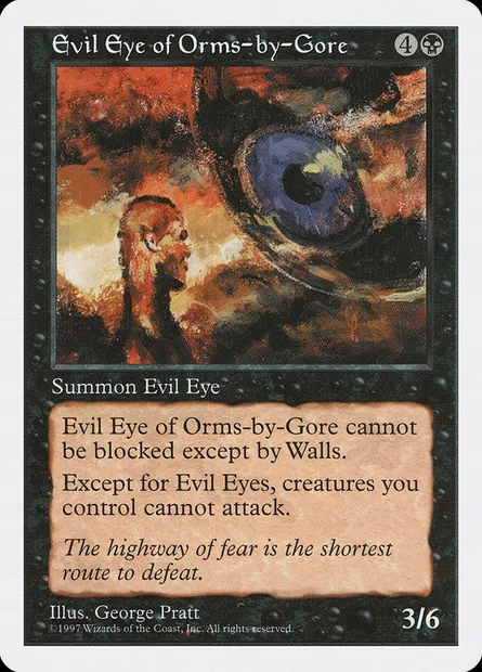Oeil maléfique d'Orms-par-Gore, carte Magic 5ED 159 — extension Cinquième Edition