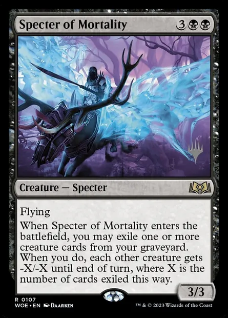 Specter of Mortality, Magic card PWOE 107p — Wilds of Eldraine Promos set