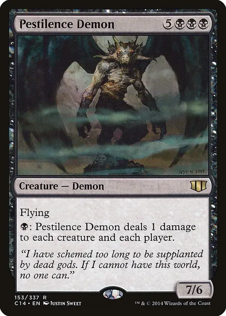Pestilence Demon, Magic card C14 153 — Commander 2014 set