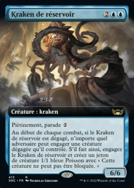Kraken de réservoir, carte Magic SNC 413 — extension Les rues de la Nouvelle-Capenna