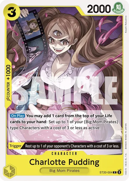 Charlotte Pudding, One Piece card ST20-004 — Yellow Charlotte Katakuri set