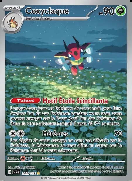 Coxyclaque, carte Pokémon SCR 144 — extension Couronne Stellaire