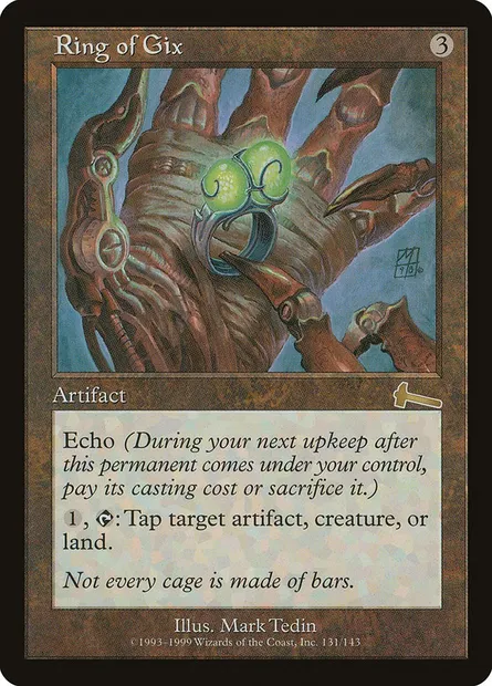 Ring of Gix, Magic card ULG 131 — Urza's Legacy set