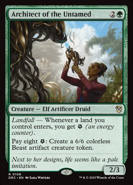 Architect of the Untamed, Magic card DRC 108 — Aetherdrift Commander set