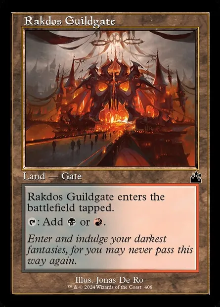 Rakdos Guildgate, Magic card RVR 408 — Ravnica Remastered set