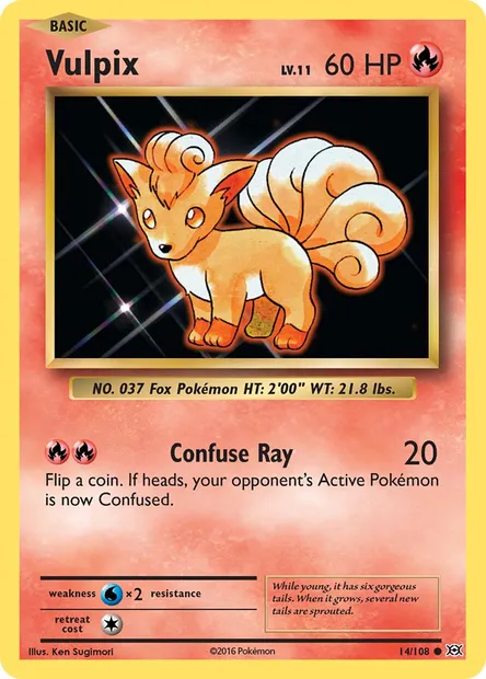 Vulpix, Pokémon card EVO 14 — Evolutions set