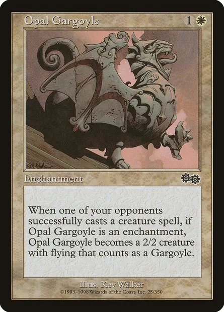 Opal Gargoyle, Magic card USG 25 — Urza's Saga set