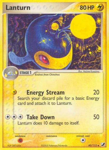 Lanturn, Pokémon card UF 40 — Unseen Forces set