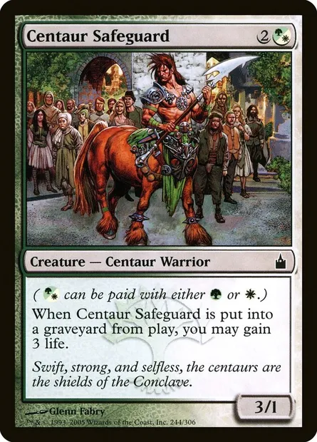 Centaur Safeguard, Magic card RAV 244 — Ravnica: City of Guilds set