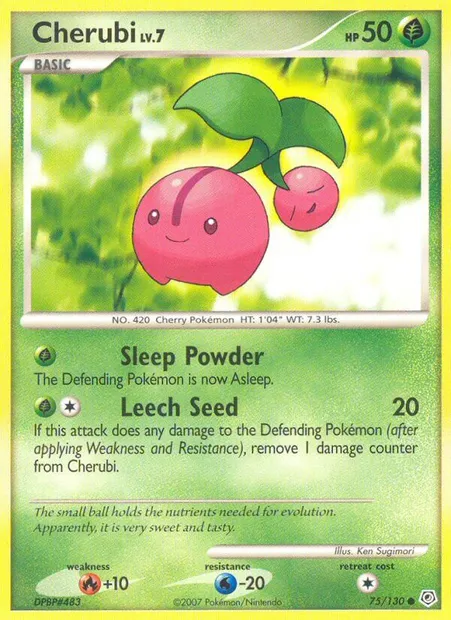 Cherubi, Pokémon card DP 75 — Diamond & Pearl set