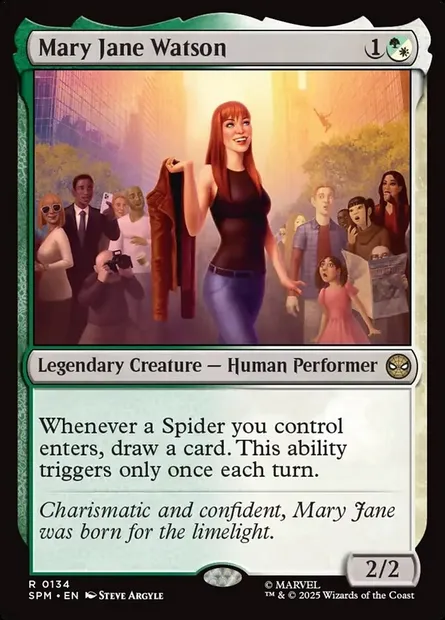 Mary Jane Watson, Magic card SPM 134 — Marvel's Spider-Man set