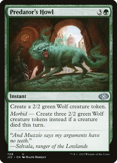 Predator's Howl, Magic card J22 708 — Jumpstart 2022 set