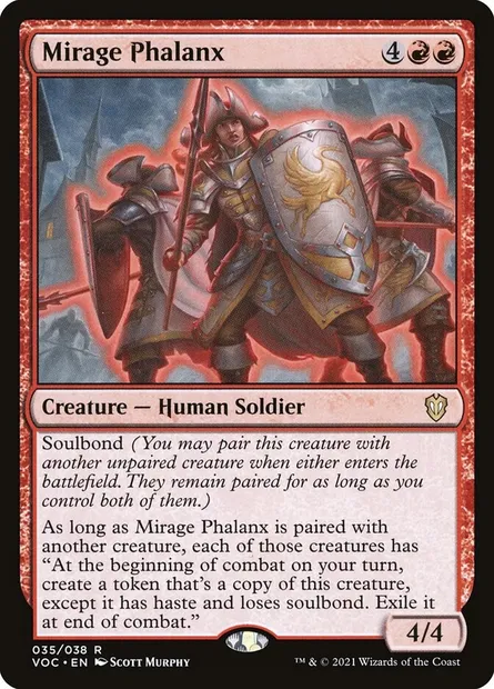 Mirage Phalanx, Magic card VOC 35 — Crimson Vow Commander set