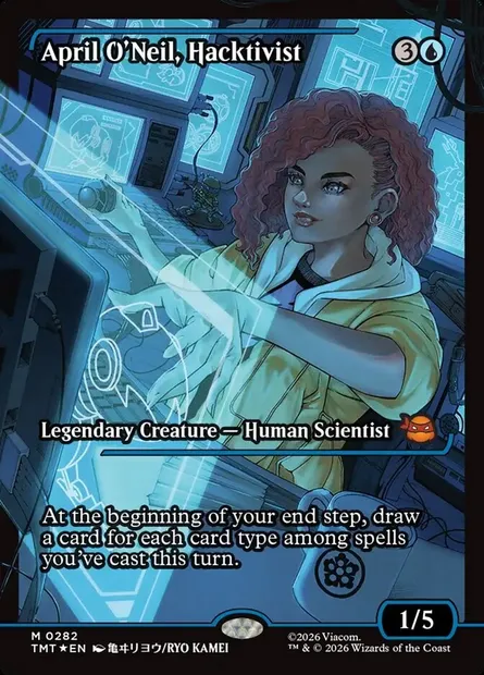 April O'Neil, hacktiviste, carte Magic TMT 282 — extension Teenage Mutant Ninja Turtles