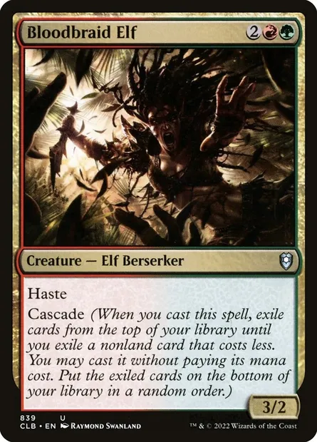 Bloodbraid Elf, Magic card CLB 839 — Commander Legends: Battle for Baldur's Gate set