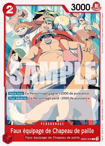 Faux équipage de Chapeau de paille, carte One Piece EB02-005 — extension Anime 25th Collection