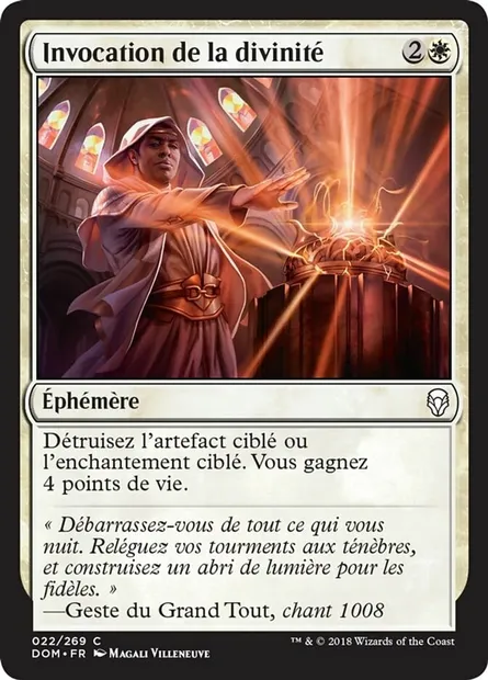 Invocation de la divinité, carte Magic DOM 22 — extension Dominaria