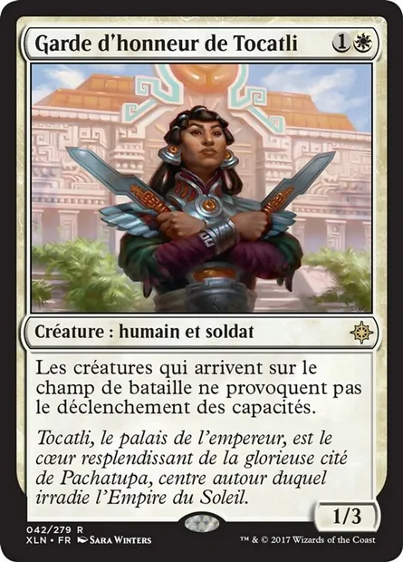 Garde d'honneur de Tocatli, carte Magic XLN 42 — extension Ixalan