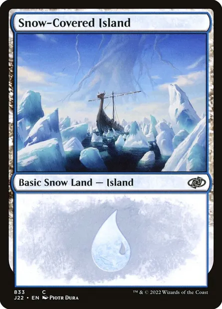 Snow-Covered Island, Magic card J22 833 — Jumpstart 2022 set