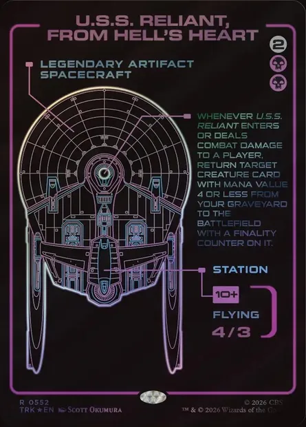 U.S.S. Reliant, From Hell's Heart, carte Magic TRK 552 — extension Star Trek