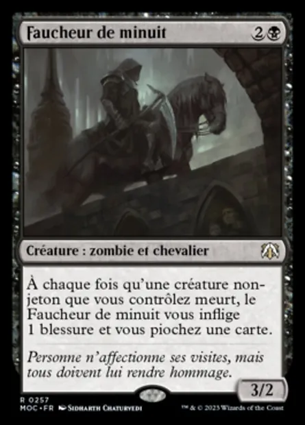 Faucheur de minuit, carte Magic MOC 257 — extension March of the Machine Commander