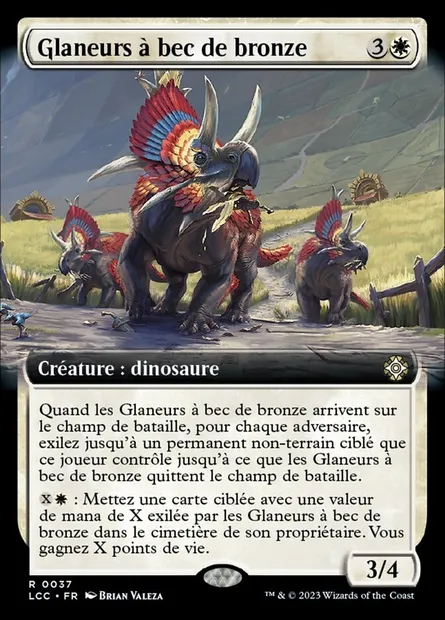 Glaneurs à bec de bronze, carte Magic LCC 37 — extension The Lost Caverns of Ixalan Commander