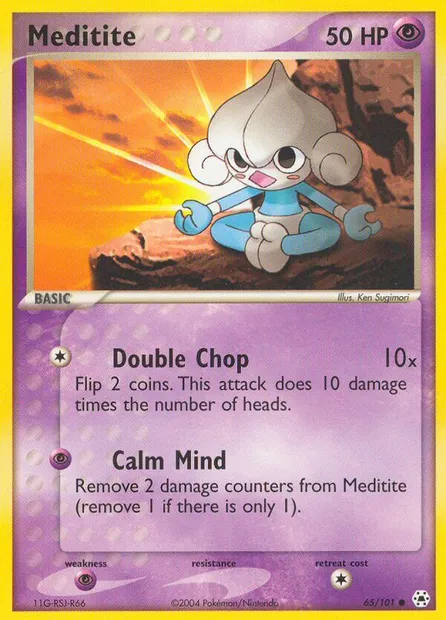 Meditite, Pokémon card HL 65 — Hidden Legends set