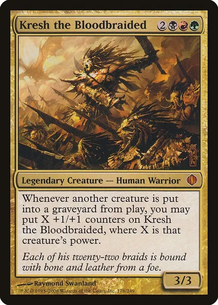 Kresh the Bloodbraided, Magic card ALA 178 — Shards of Alara set