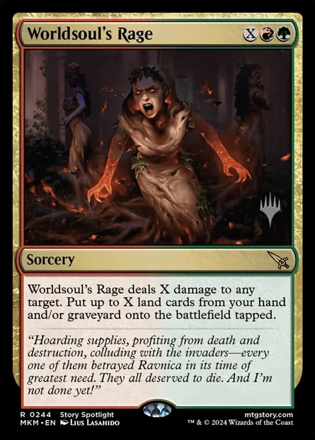 Worldsoul's Rage, Magic card PMKM 244p — Murders at Karlov Manor Promos set