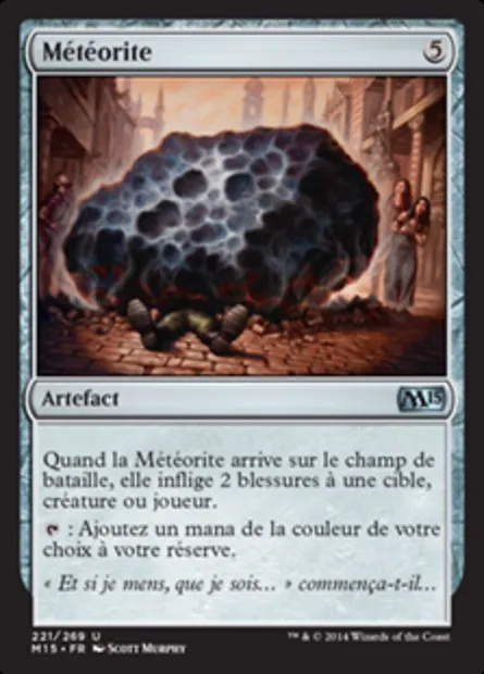 Météorite, carte Magic M15 221 — extension Magic 2015