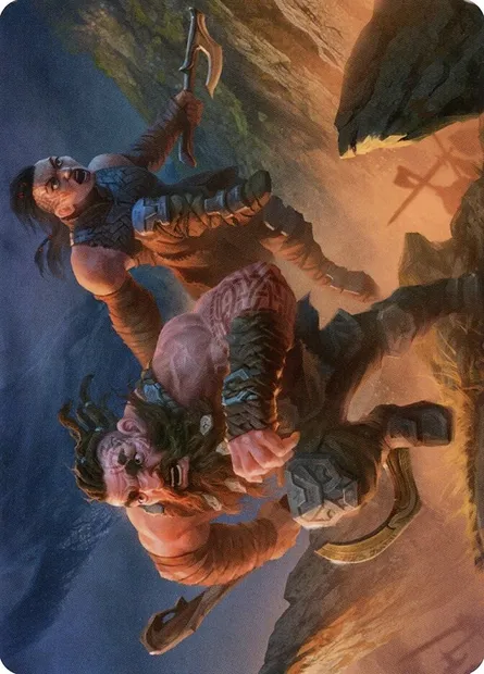 Dwarven Reinforcements // Dwarven Reinforcements, carte Magic AKHM 33 — extension Kaldheim Art Series