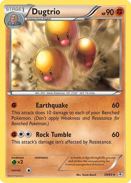 Dugtrio, Pokémon card GEN 39 — Generations set