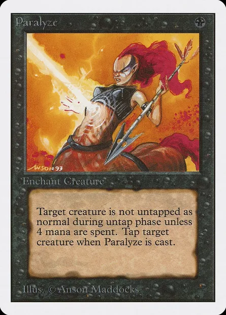 Paralyze, Magic card 2ED 120 — Unlimited Edition set