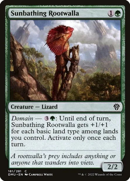 Sunbathing Rootwalla, Magic card DMU 181 — Dominaria United set